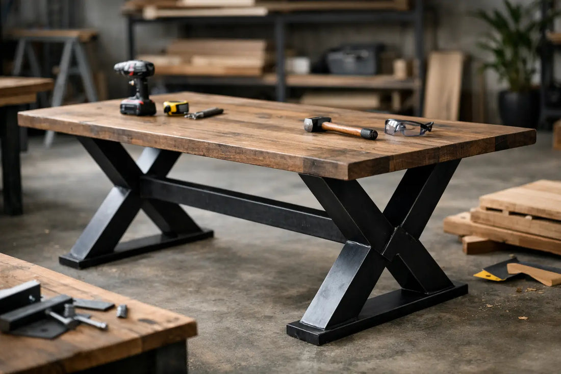 Industriele tafel zelf maken doe je zo