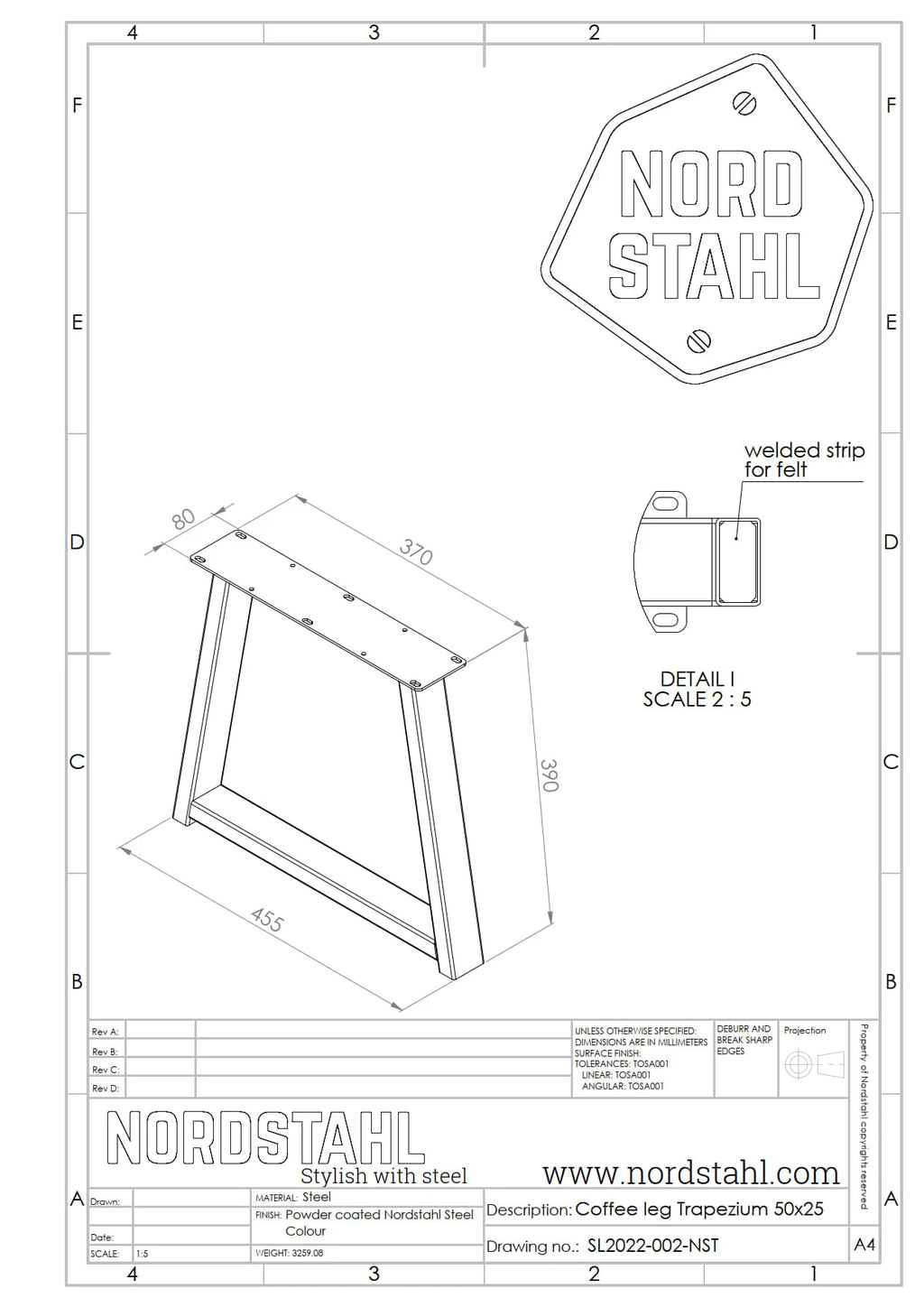 Trapezoid coffee small