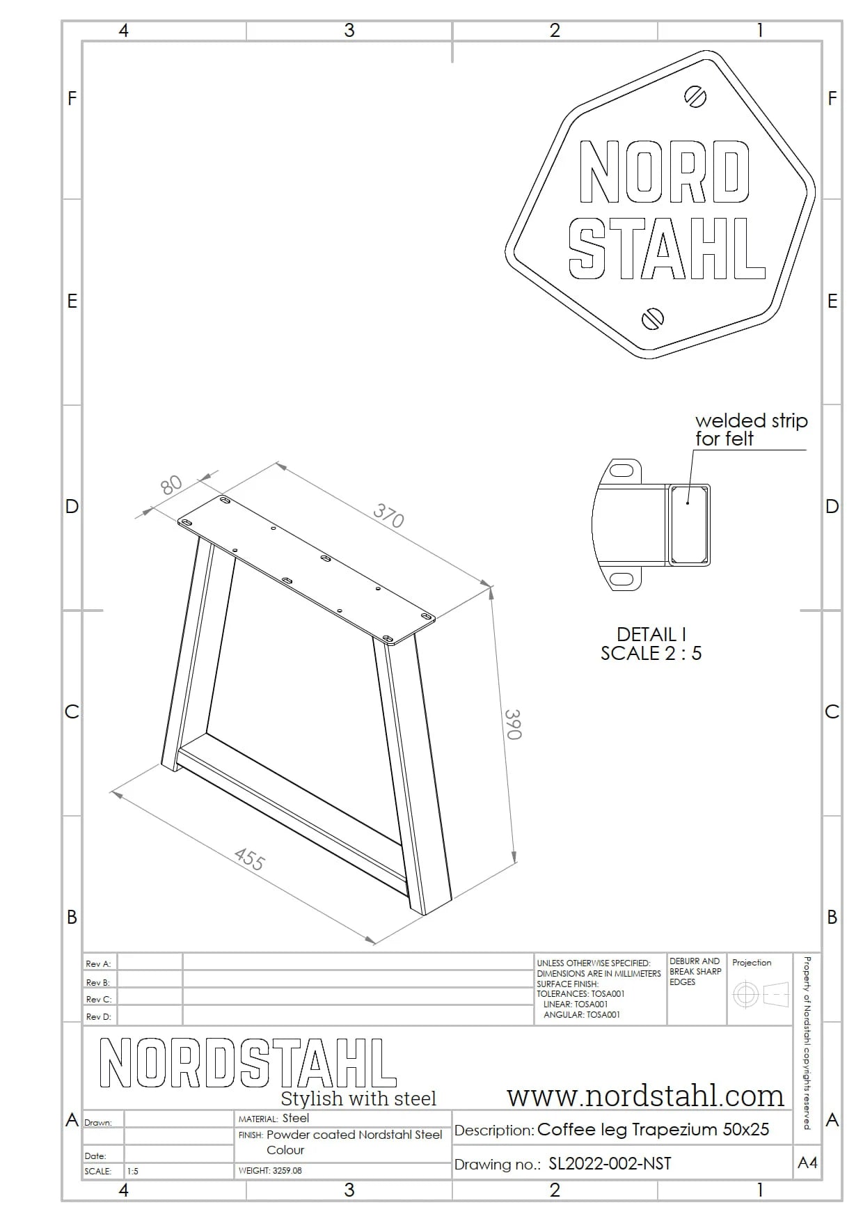 Trapezoid coffee small