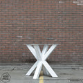 Nordstahl Double X leg tafelpoten pure white