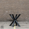 Nordstahl Double X round leg tafelpoten steel black