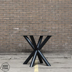 Nordstahl Double X round leg tafelpoten steel black