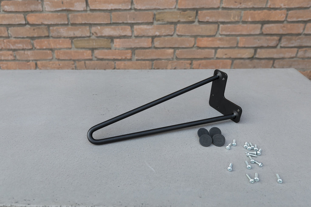 Nordstahl Hairpin meubelpoot zwart met bevestigingsmateriaal