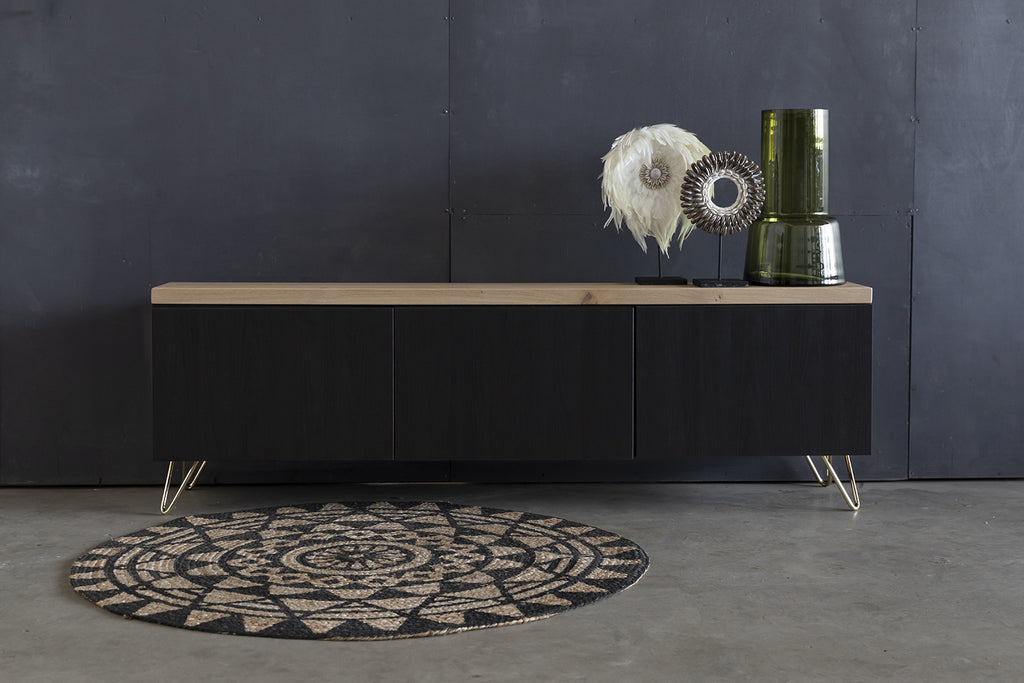 Nordstahl Hairpin meubelpoot zwart in modern interieur