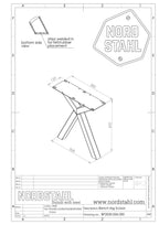 nordstahl-scissor-benchleg-technical-drawing