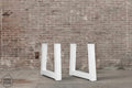Nordstahl Trapezuim leg heavy tafelpoten pure white