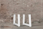 Nordstahl Trapezuim leg heavy tafelpoten pure white
