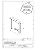 Technische tekening van Nordstahl U leg sharp