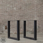 Nordstahl U leg tafelpoten steel black