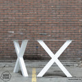 Nordstahl X leg tafelpoten pure white